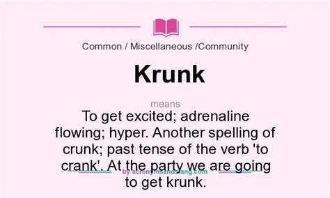 krunk|what does krunk mean.